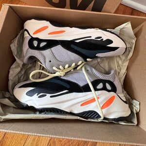 Yeezy Sneakers in Gray, Black, and Orange